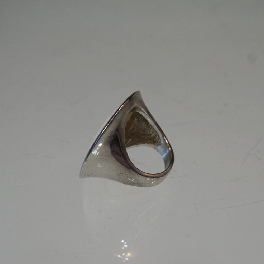 Statement Ring Button Style Size 8 Ring Silver To… - image 3